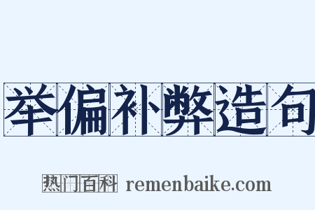 举偏补弊造句是什么意思的图片